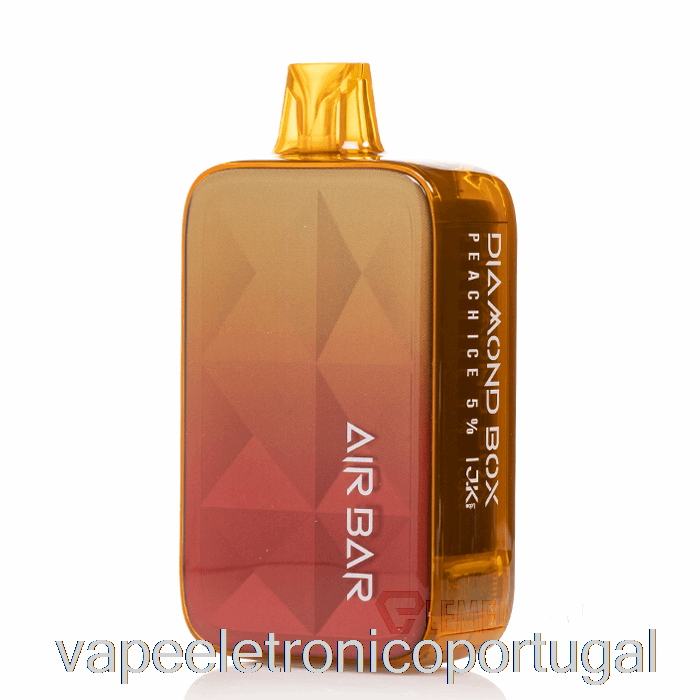 Vape Eletrônico Air Bar Caixa De Diamante 20000 Gelo De Pêssego Descartável